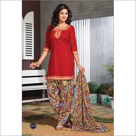 Unstitched Cotton Salwar Kameez