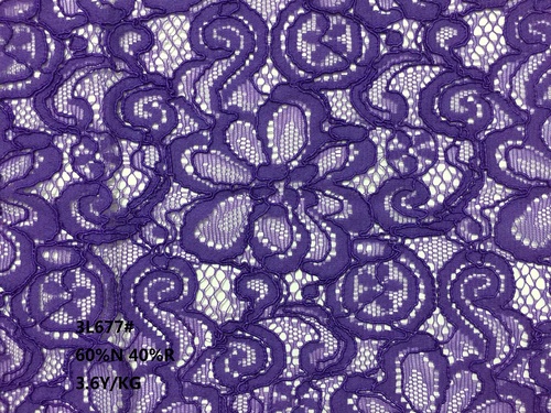 Violet Guipure Lace Fabric
