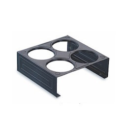 Spice Mukhwas Set - Metal, 4x4x3 Inches, Matte Black | Four Compartments, Durable, Easy Cleaning, Space Saving