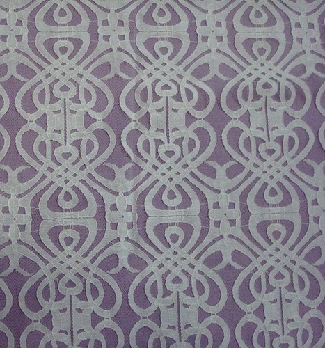 Chinese Knot Lace Fabric - 50% Nylon 50% Cotton, 60'' Width, Shrink Resistant, Customizable, Plain Dyed Pattern