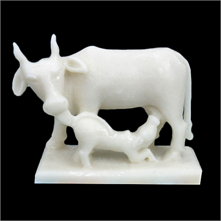 Marble Cow Sculpture