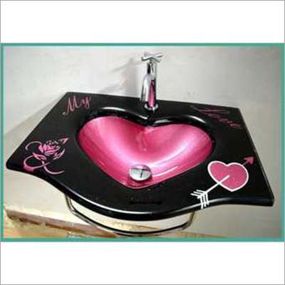Bathroom Vanities Hart Shape Pink Wash Basin Set