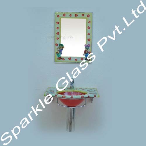 Glass Basin Set SG-1313 - Glass, 18x24 inches (6mm) | Rectangular Shape, Easy to Install and Clean