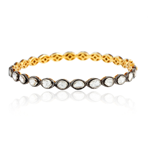 Rose Cut Diamond Bangle
