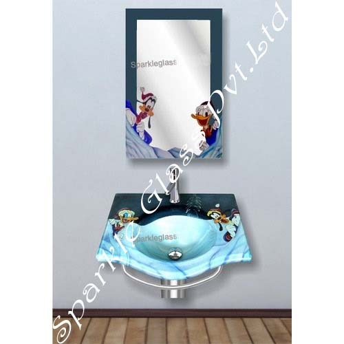 Bathroom Vanities Rectangle Glass Basin Set