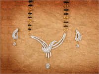 American Diamond Mangalsutra - American Diamond, 18-22 Inches, White | Elegant Design, Fine Craftsmanship, Perfect Gift, Floral Pendant, Stunning Look