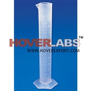 Measuring Cylinder Hexagonal - Polypropylene, 10-1000 ml, Hexagonal Base, Tapered Spout, Durable