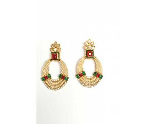 Kundan Polki Stone Studded Earrings