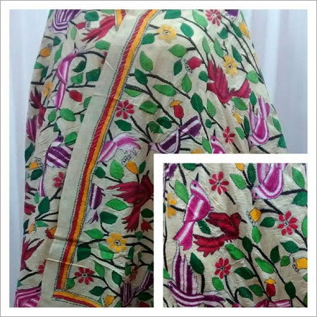 Nakshi Kantha Tussar Silk Dupatta