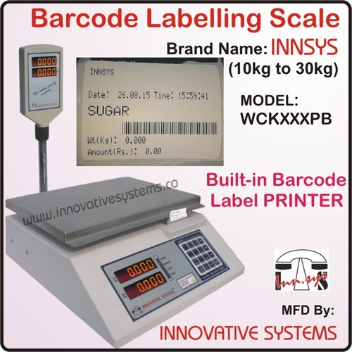 Barcode Labeling Scale Load: 1-30  Kilograms (Kg)
