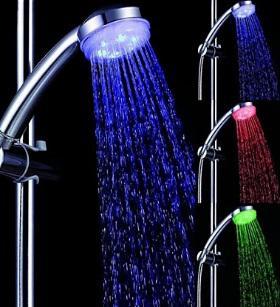 LED Shower - ABS Material, 23x9x6cm, Metallochrome Finish | Durable Design, Easy Install, LED Lighting, Modern Style, Water Saving