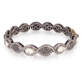 18k Gold Rose Cut Diamond Bangle