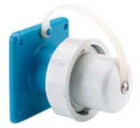 Panel mounting appliance inlet 