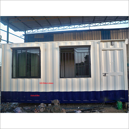 MS Porta Cabin - Mild Steel, Customizable Size, White | Durable Design, Easy Installation, Modular, Weatherproof, Secure, Space-saving