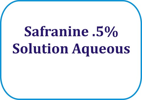 Safranine .5% Solution Aqueous - 250ml LR High Purity Accurate Concentration Ready-to-Use