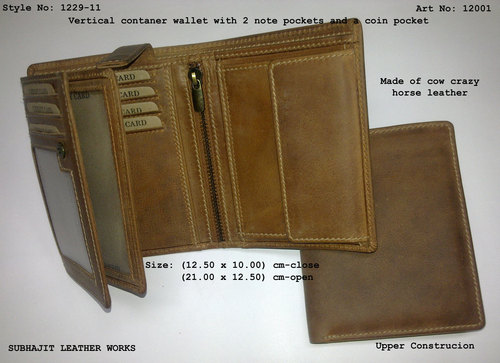 Cognac Brown Leather Wallet