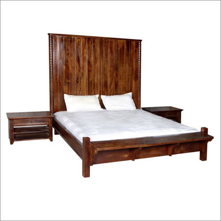 King Goerge Solid Wood Mango Bed with Bedsides