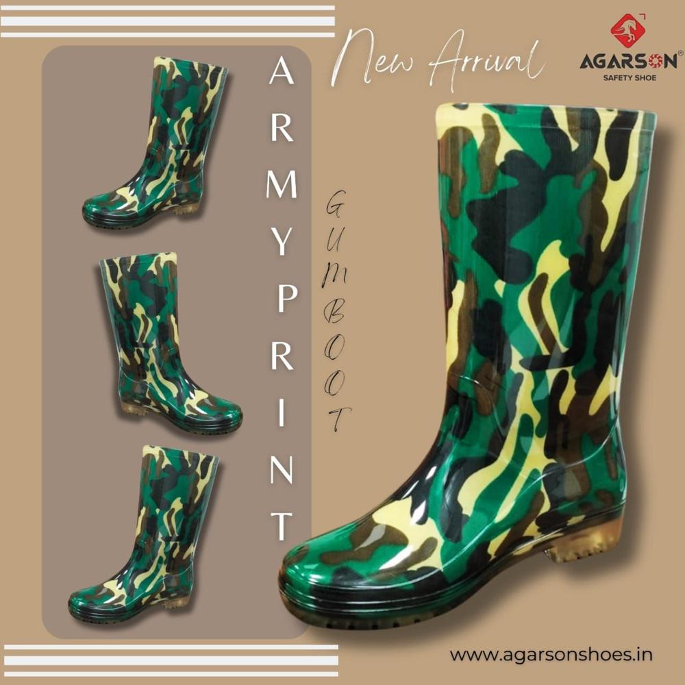 Meddo Easy Industrial Gumboots - PVC Material, All Sizes Available, Black Color | Water Resistant, Slip-On Style, Robust Tear Resistance, Comfortable Fit