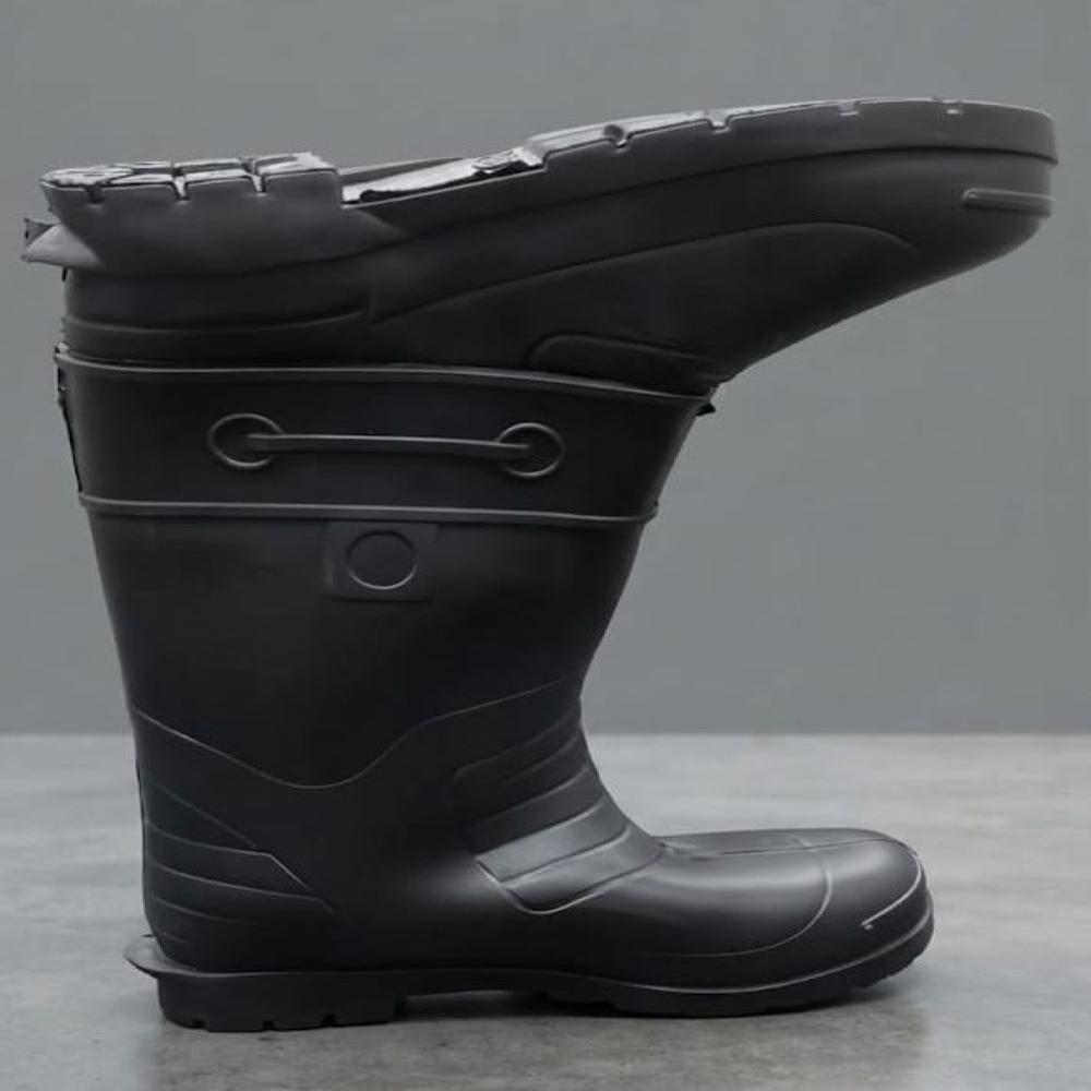 Torpeedo Steel Toe Safety Gumboots - Pvc Material, All Sizes Available, Black/grey Color | Heavy Duty Design, Reinforced Heel Ankle, Comfort Insole