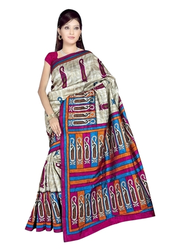 bhagalpuri jacquard print sarees