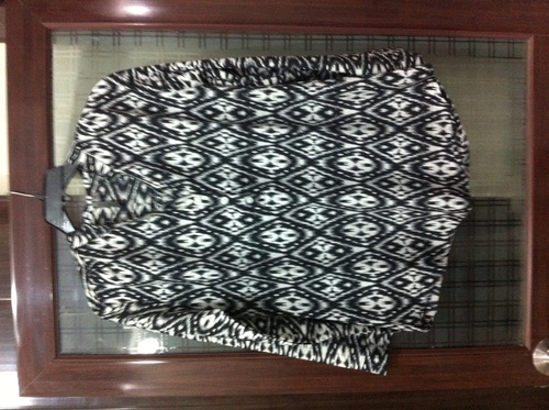 Women Top - Cotton, Size M, Black, Round Neck, Long Sleeve | Stylish Design, Soft Fabric, Comfortable Fit, American Print