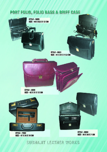 Various leather portfolis