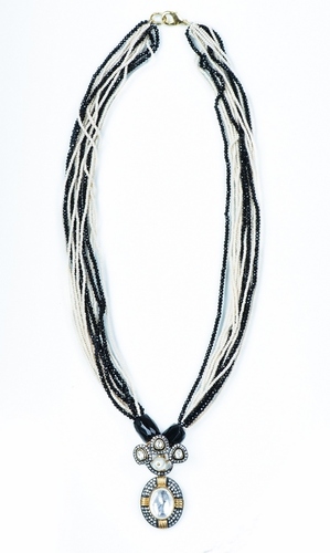 Women Artificial Jewelry - Mixed Metals, 18 Inches, Black | Lobster Clasp, Stylish Layered Design, Durable, Unique Fashion Statement