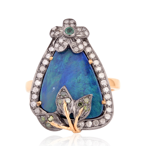 Opal Doublet Cocktail Ring