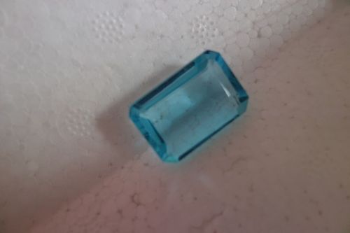 Quartz - 27.25cts Octagon Cut Stone 16x24mm, Natural Blue Emerald Cut