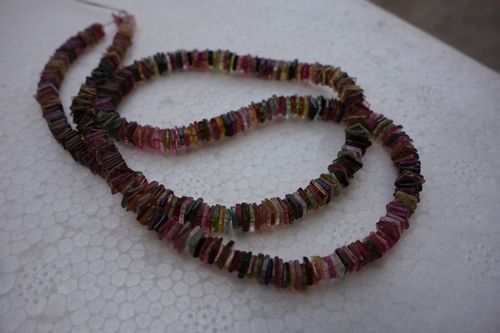 Square Multi Tourmaline Necklace