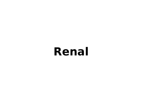 Renal Drugs