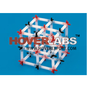 CRYSTAL MODEL SET - PP/LDPE Material, White Color, 3 Types | Visual Aid, Educational Tool, Durable, Easy Assembly