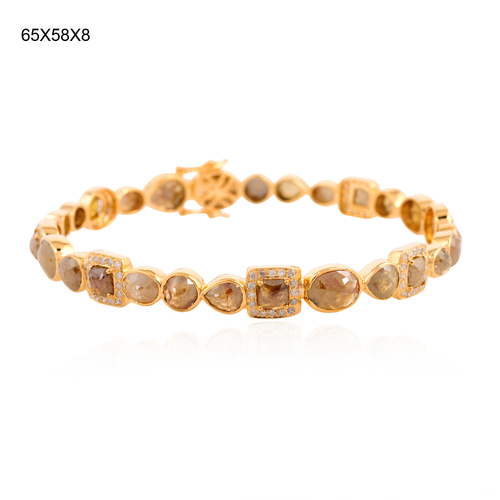 Diamond Pave Gold Wedding Bangle