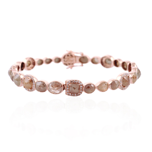 18k Rose Gold Diamond Bangle