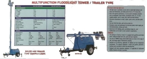 MULTIFUNCTION FLOODLIGHT TOWER / TRAILER TYPE