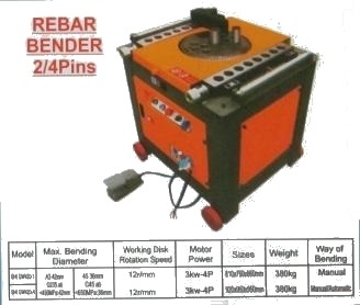 REBAR BENDER 2/4 PINS