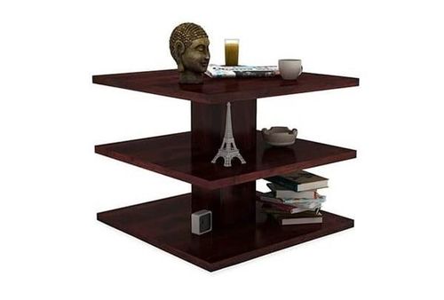 Wooden Coffee Table - Shesham, 609.6x609.6x558.8 mm, Mahogany Finish | Handmade Artwork, Seamless Finish, Elegant Look