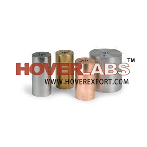 Calorimeter Blocks - Aluminum Alloy 75x75mm, Nickel Plated, Drilled for Thermometer and Heater