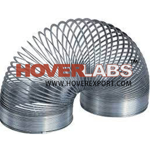 Wave - Metal Helix Coil 78mm Diameter, 115mm to 5m Length, Silver | Flexible, Durable, Springy, Educational