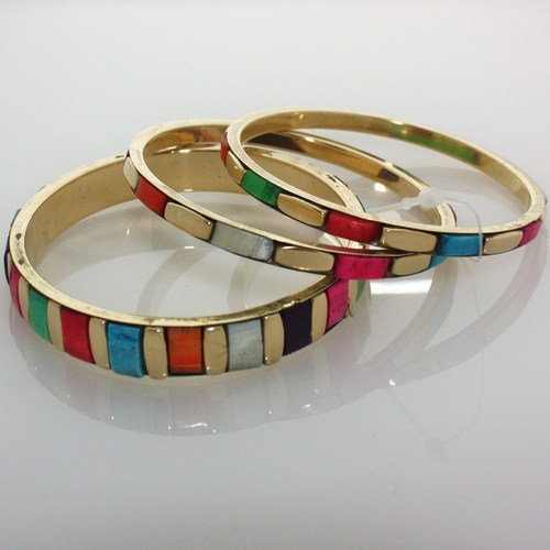 Multi Color Bone Bangles set