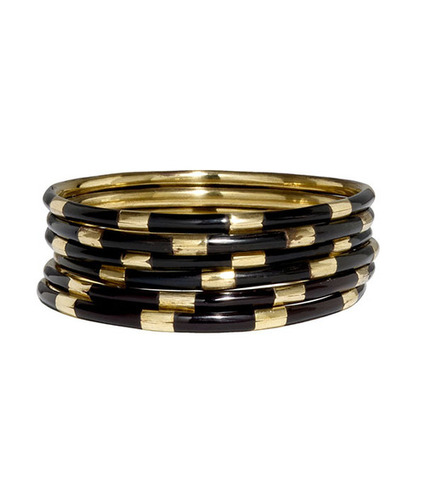 Brass and Resin Bangles Set