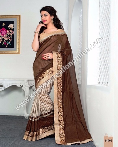 Cotton Embroidery Saree