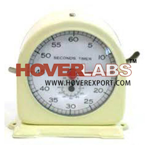 Stop Clock - Enameled Steel, 100x80x50 mm, 60mm Dial, Spring-Driven, Mechanical, Precise Timing, Durable Case, Easy Operation