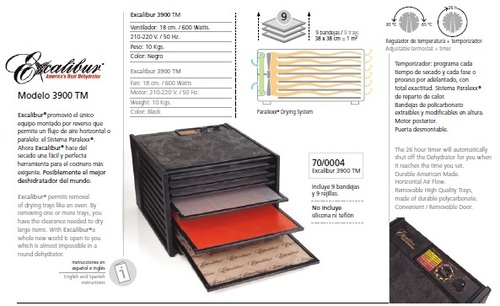 Dehydrator Excalibur 3900