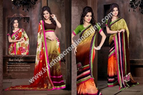 Hand Printed Saree