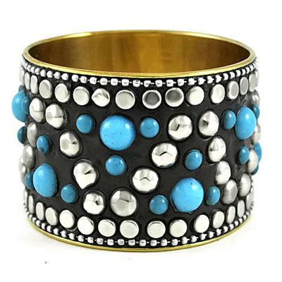 Brass Bangles Colourful Stone Fitted