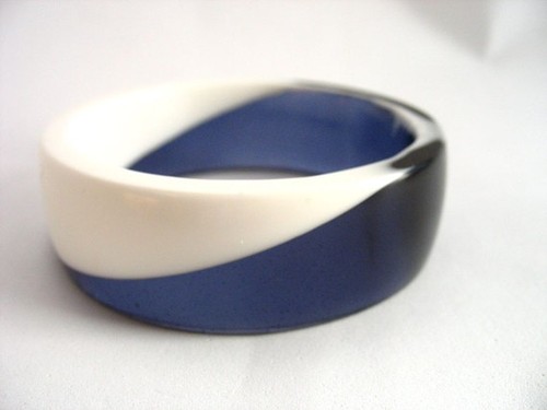 Blue And White Resin Bangles
