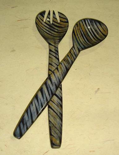 Horn Salad Server Set