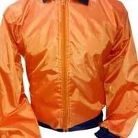 Denim Jackets - Polyester, Xl Size, Orange Color | Soft Texture, Washable, Double Pockets, Full Sleeves, Alluring Pattern, Shrink Resistance