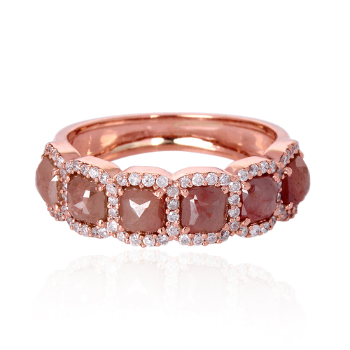 Diamond Rose Gold Band Ring